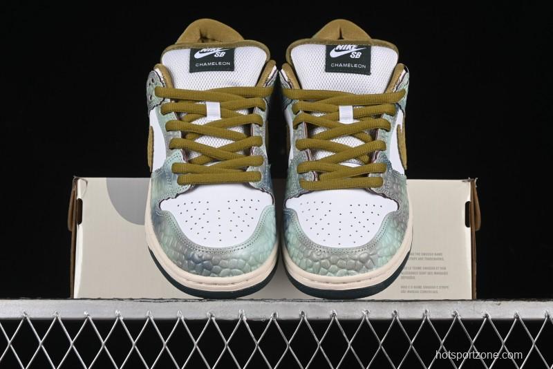 Nike Alexis Sablone x SB Dunk Low Reptile SB Low Top Casual Skate Shoes - HJ3386-300