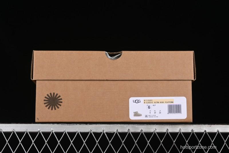 UGG Classic Ultra Mini Platform 3CM Short Boots with Genuine Shearling - 1135092