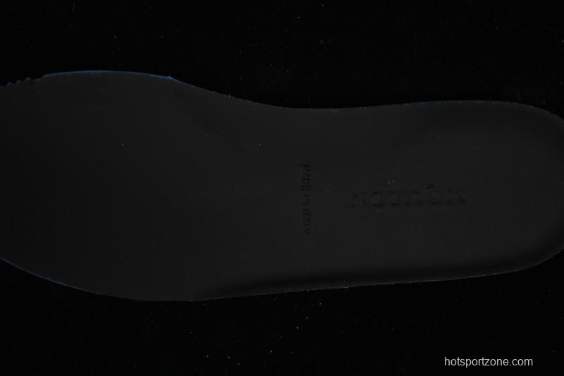 Alexander McQueen Flexion Retro Sneakers in Black with Diamond Grain Calfskin - 8.F6