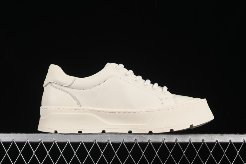 ECCO Street Light Series Autumn Platform Round Toe Versatile Casual White Sneakers 63311901002