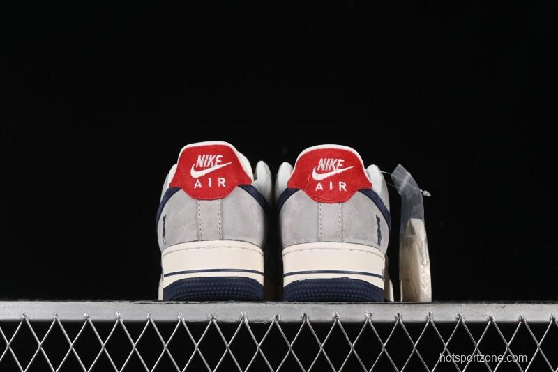Nike Air Force 1 '07 Low Violent Bear Collaboration - Grey Blue Print Low-Top Casual Sneakers - SJ9188-001