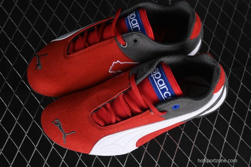 Puma Sparco Future Round Toe Lace-Up Leather Fabric Low-Top Lifestyle Casual Shoes - 307936-06