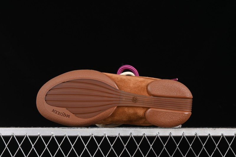 Alexander McQueen Flexion Retro Sneakers in Brown/Suede with Anatomical Design - 2024s