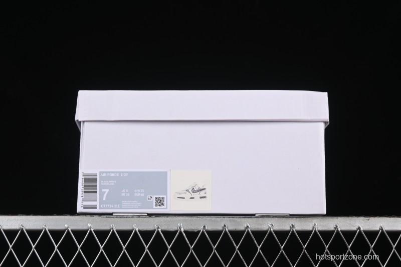 Nike Air Force 1 '07 Low Custom Casual Sneakers with Black and White Manga-Style Hand-Drawn Function Formulas - CT7724-111