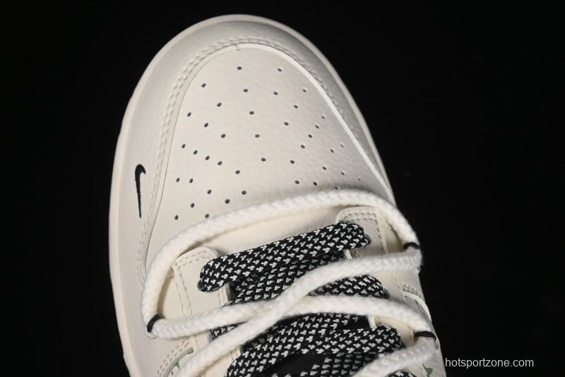 Nike SB Dunk Low Violent Bear Series - Lace-Up Beige with Black Swoosh Anniversary High-End Custom Low-Top Casual Sneakers - SJ2068-291