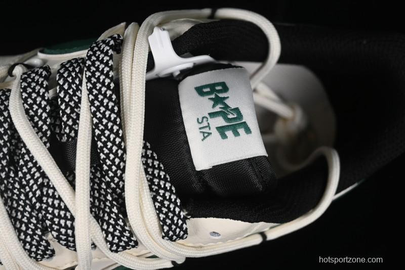 Nike Air Force 1 '07 Low Bape Collaboration - Beige Green Gum Pull Tab Casual Sneakers SJ1198-100