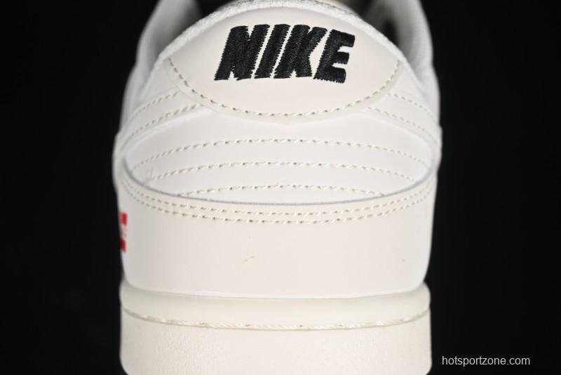 Nike SB Dunk Low Supreme Collaboration - Double Swoosh Dual Color Anniversary High-End Custom Low-Top Casual Skate Shoes - BB8675-112