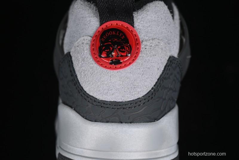 Nike Jordan Spizike Low AJ Hybrid Elements Black Grey Crack Leather Casual Sneakers - FQ1759-002