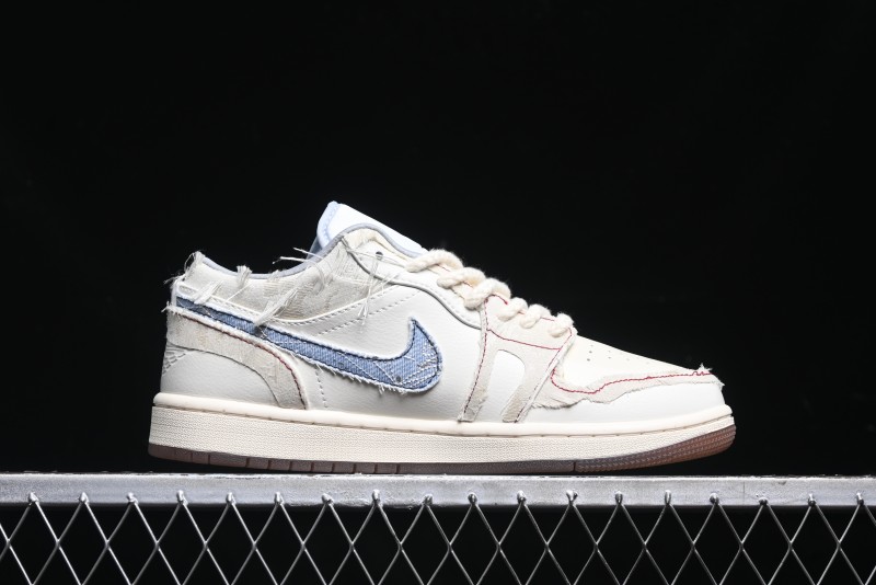 Nike Air Jordan 1 Low AJ1 Panda Prank Qixi Themed Retro Basketball Shoes with Special Graffiti Design - FZ5046-041