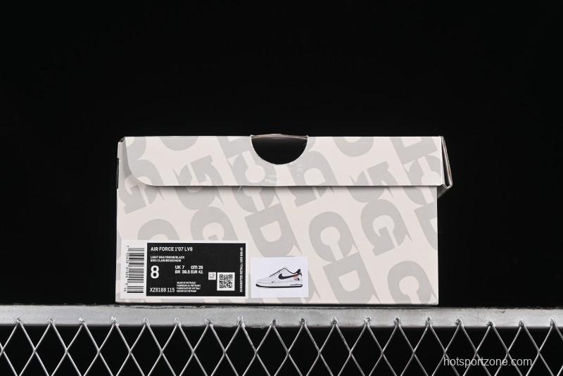Nike Air Force 1 '07 Low Supreme Stussy Collaboration - Black Grey Red Label Low-Top Casual Sneakers - XZ6188-115