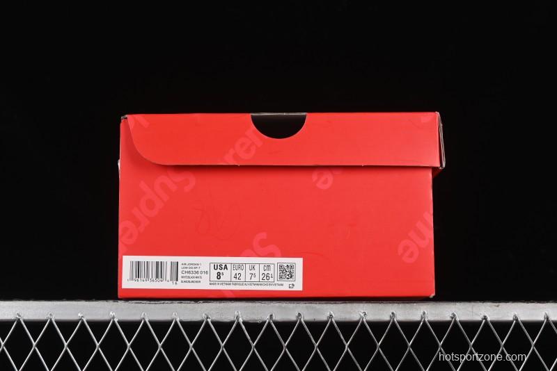 Nike Travis Scott x Fragment Design x Air Jordan 1 Low OG SP AJ1 Supreme Collaboration - Blue White Colorway Low Top Casual Sneakers CH6336-016