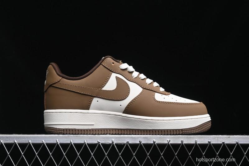 Nike Air Force 1 '07 Low Bape Collaboration - Brown Violent Bear Casual Sneakers - DF0188-013