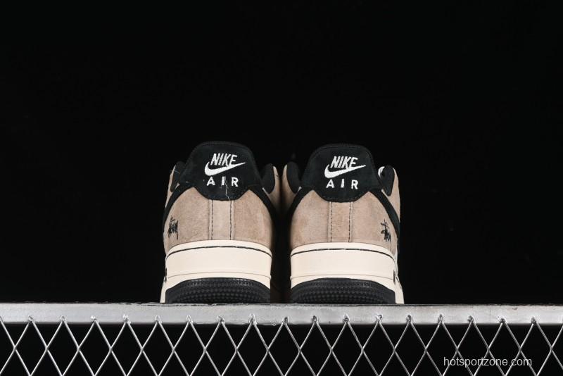 Nike Air Force 1'07 Low Stussy Collaboration - Milk Tea Low Top Casual Sneakers - XZ6188-999