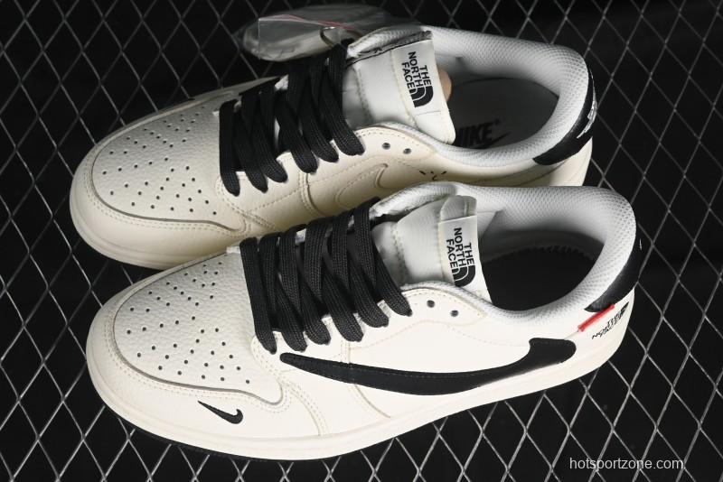 Nike Travis Scott x Fragment Design x Air Jordan 1 Low OG SP AJ1 Supreme North Face Collaboration - DIY1688-004