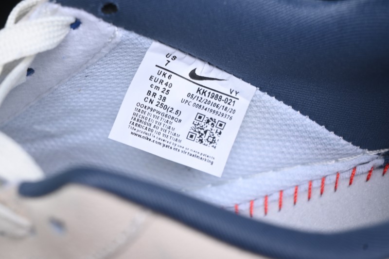 Nike Air Force 1 '07 Low The North Face Collaboration - Blue Floral Swoosh Casual Sneakers - KK1988-021