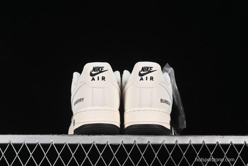 Nike Air Force 1 '07 Low Burberry Collaboration - Black White Patchwork Casual Sneakers - BB8588-227