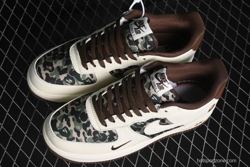 Nike Air Force 1 Low Bape Collaboration - Beige Camo Casual Sneakers - KK1988-019