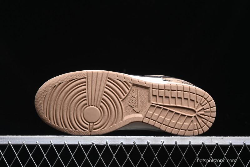 Nike SB Dunk Low The North Face Collaboration - Black White Brown Anniversary High-End Custom Low-Top Casual Skate Shoes - XS1086-004