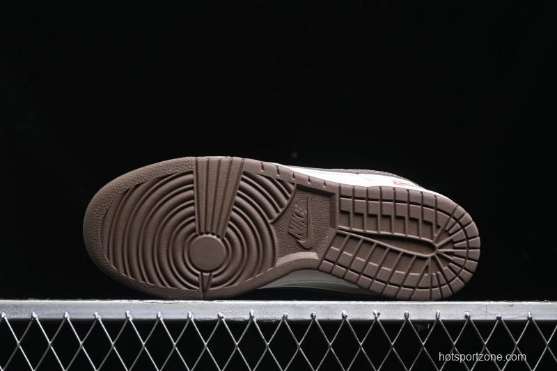 Nike SB Dunk Low Stone Island Supreme Collaboration - Beige Brown Sole Anniversary High-End Custom Low-Top Casual Sneakers - BB9866-008