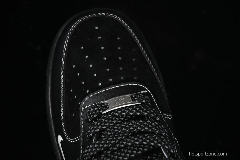 Nike Air Force 1 '07 Low Stussy Collaboration - Samurai Black Low-Top Casual Sneakers - XZ6188-969