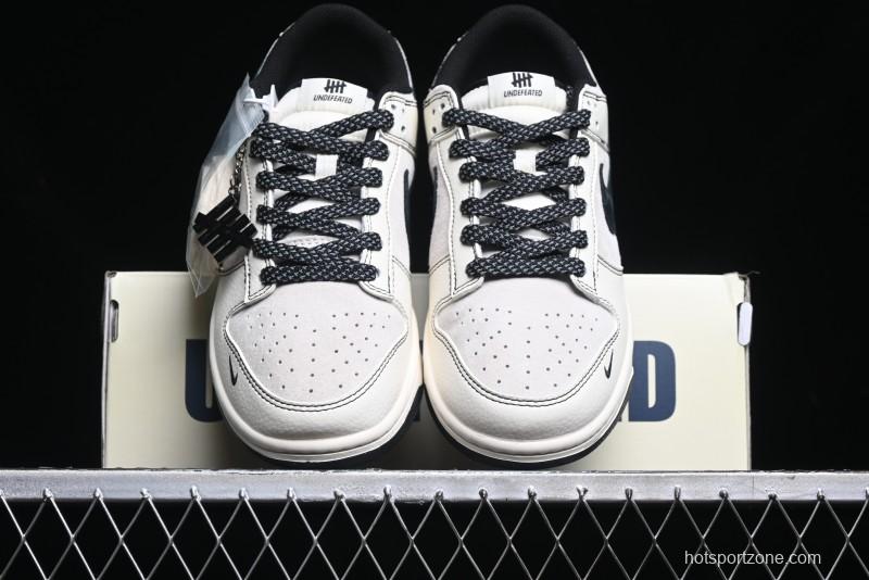 Nike SB Dunk Low UN Collaboration - Beige Black Line Black Sole Anniversary Custom Low-Top Casual Skate Shoes - BB7518-004