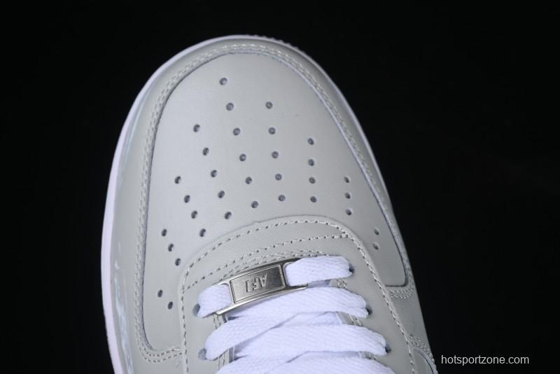 Nike Air Force 1 '07 Low Shadow Knight Grey White Black Casual Sneakers - CW2288-111