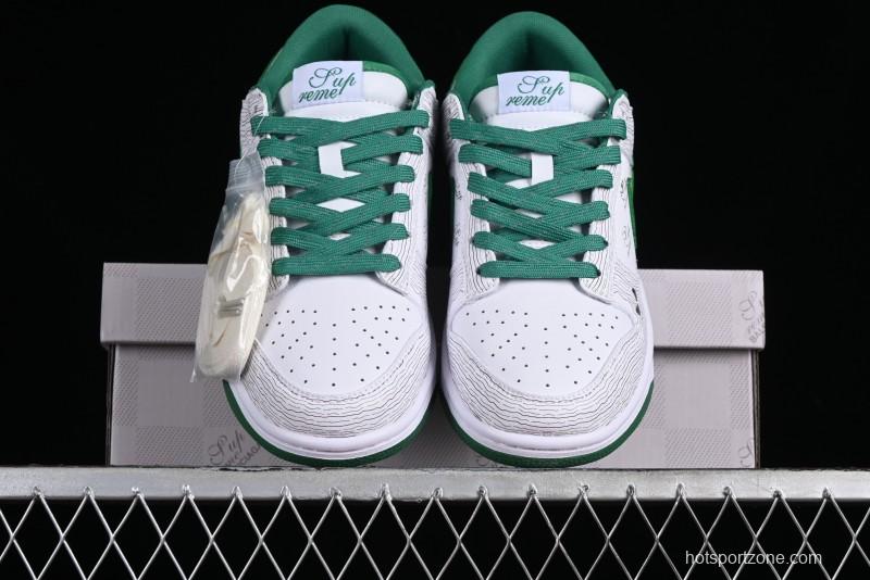 Supreme x Nike Dunk Low SB Skate Shoes with Zoom Air Cushion - XD6188-033