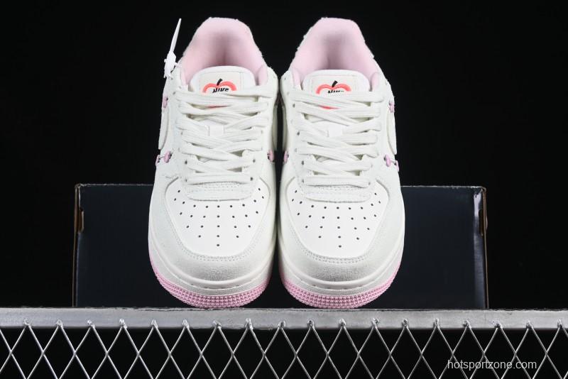 Nike Air Force 1 '07 Low Valentine's Day Limited Casual Sneakers with Full-Length Air Cushion - HV5992-111