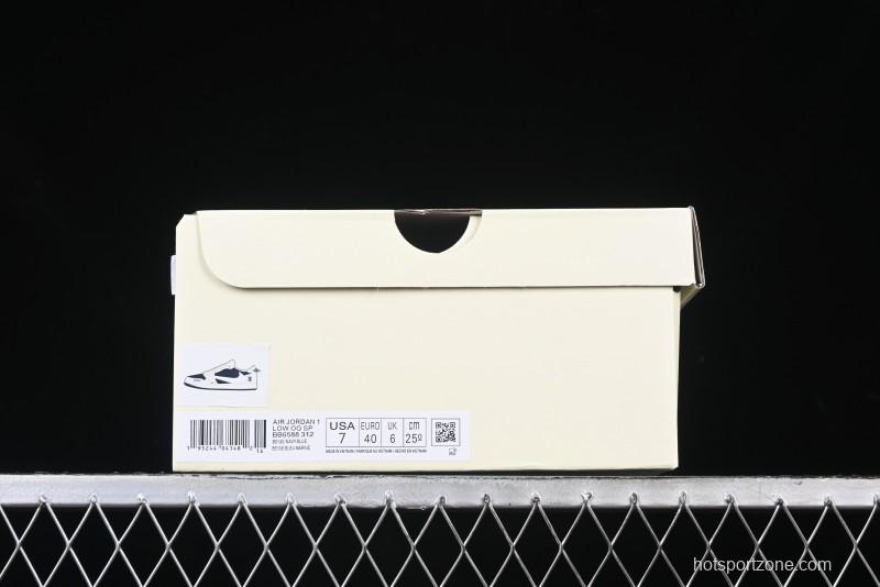 Nike Travis Scott x Fragment Design x Air Jordan 1 Low OG SP AJ1 Burberry Collaboration - BB6588-312