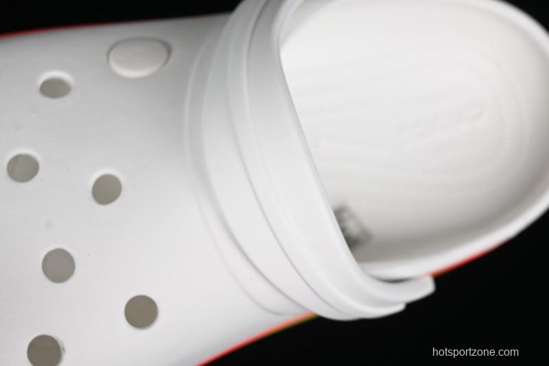 Crocs Crocband Platform Rainbow Comfortable Thick-Soled Clogs - B.D4