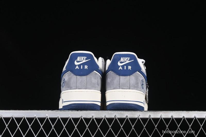 Nike Air Force 1 '07 Low Volon Bear Collaboration Blue Swoosh Casual Sneakers - KK1988-045