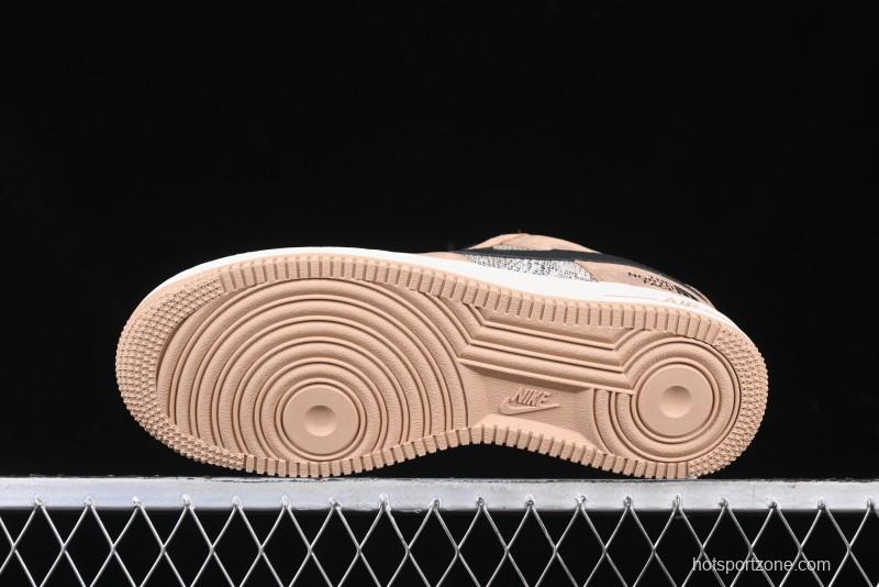 Nike Air Force 1'07 Low The North Face Collaboration - Mesh Brown Low-Top Casual Sneakers - KK1988-031