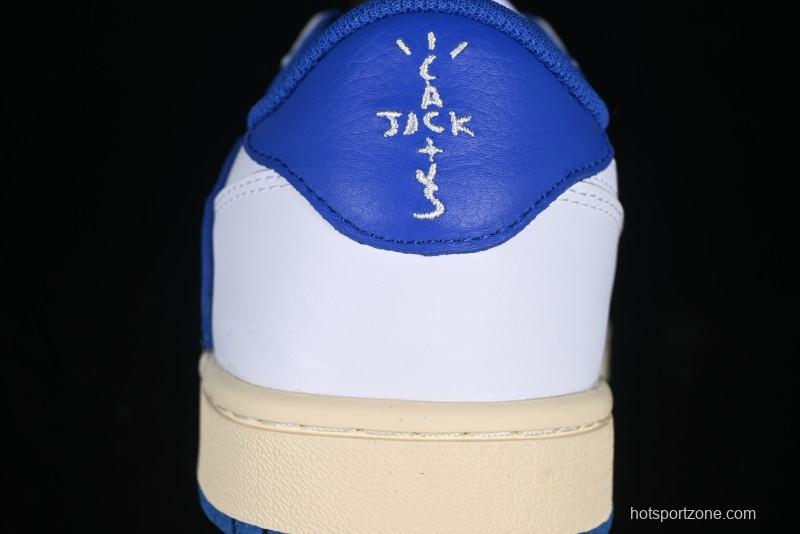 Nike Travis Scott x Air Jordan 1 Low OG AJ1 Reverse Swoosh Sneakers - DM7866-104