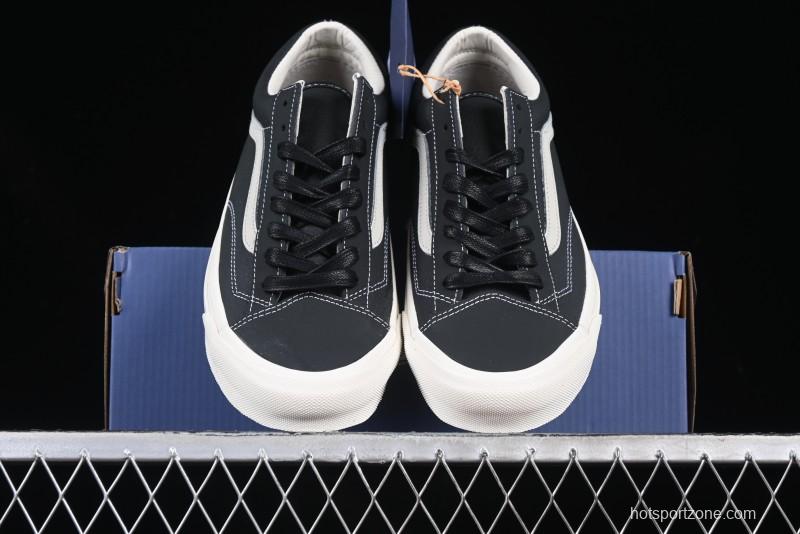 Vans Premium Old Skool 36 Full-Grain Leather Retro Skate Shoes - VN000D57BLK