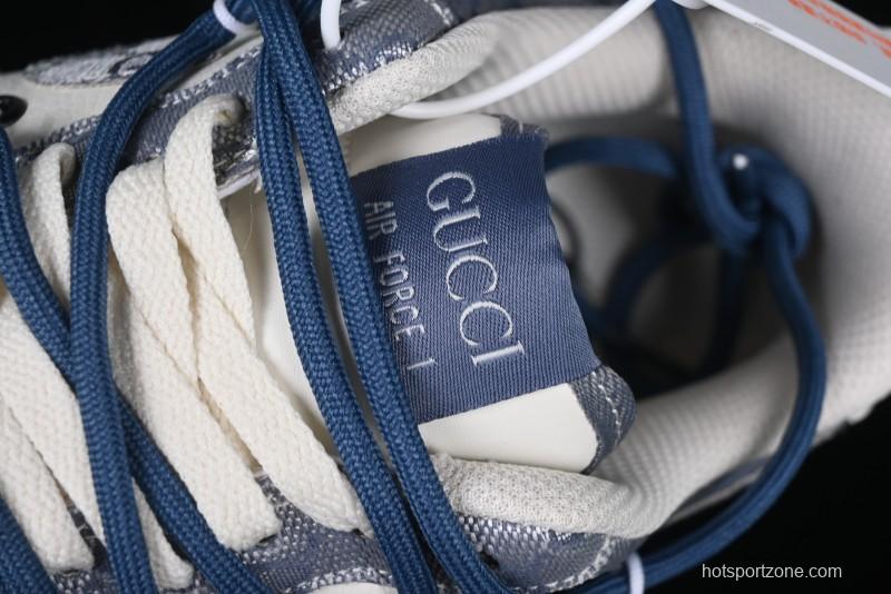 Nike Air Force 1 '07 Low Blue Star Casual Sneakers - BD0077-222