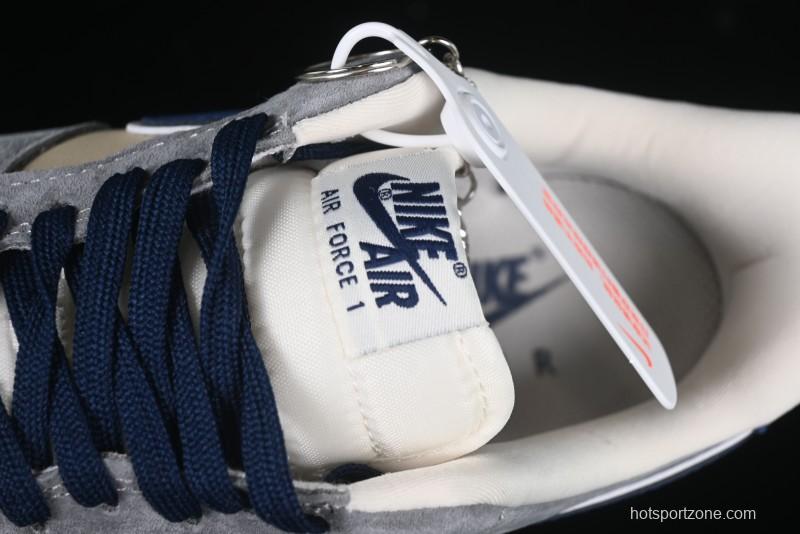 Nike Air Force 1 '07 Low Volon Bear Collaboration Blue Swoosh Casual Sneakers - KK1988-045