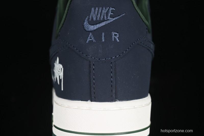 Nike Air Force 1 '07 Low Stussy Collaboration Explosive Blue Low-Top Casual Sneakers - KK1988-040