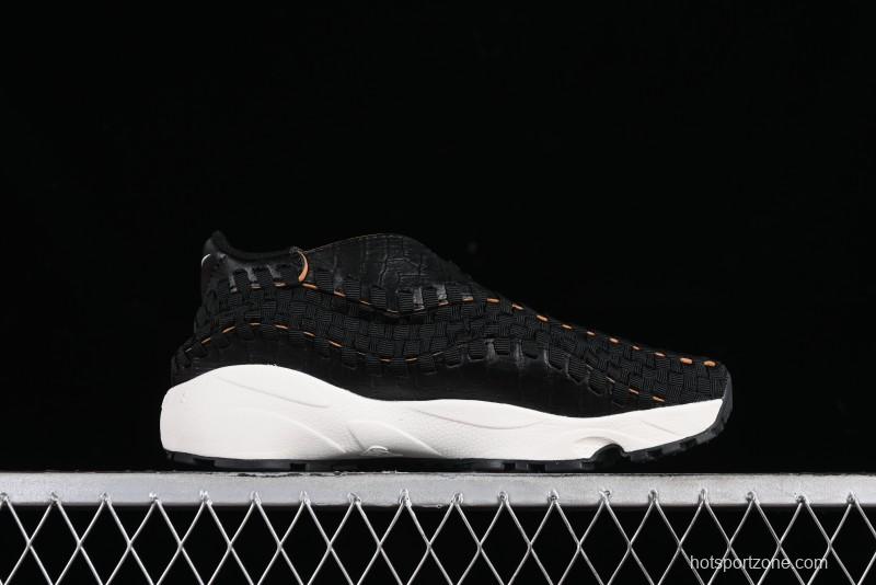 Nike Air Footscape Woven Asymmetrical Woven Slip-Resistant Low-Top Lifestyle Sneakers - FQ8129-010