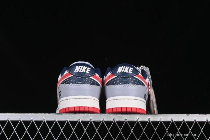 Nike SB Dunk Low Supreme Collaboration Anniversary Custom Low-Top Casual Sneakers - DM6868-045