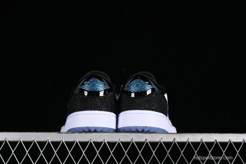 Nike Air Jordan 1 Low Golf AJ1 Golf Shoes with Laser Leather Black Double Hook - FZ4159-100