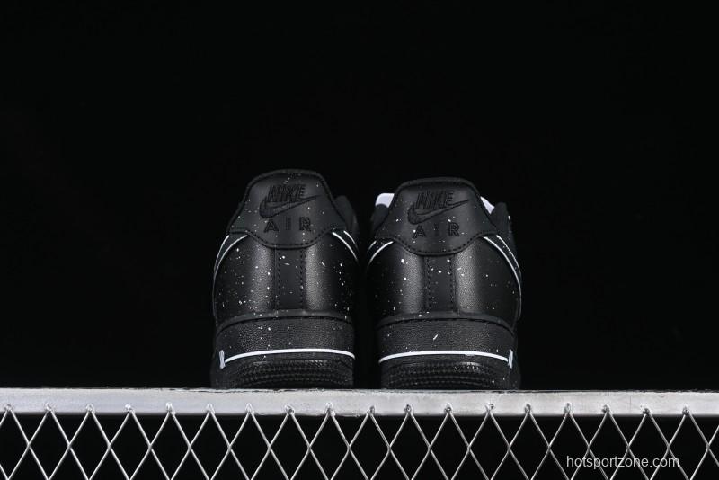 Nike Air Force 1 '07 Low 2D Anime Theme Black White Splatter Casual Sneakers - CK0316-059