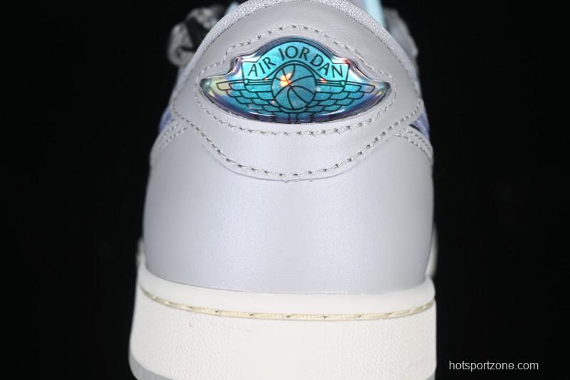 Nike Air Jordan 1 Low OG CNY AJ1 Snake Year Limited Silver Snake Low-Top Retro Basketball Shoes - HF3144-100