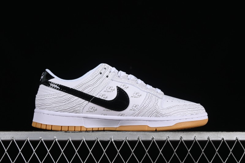 Supreme x Nike Dunk Low SB Casual Skate Shoes with Zoom Air Cushion - XD6188-034