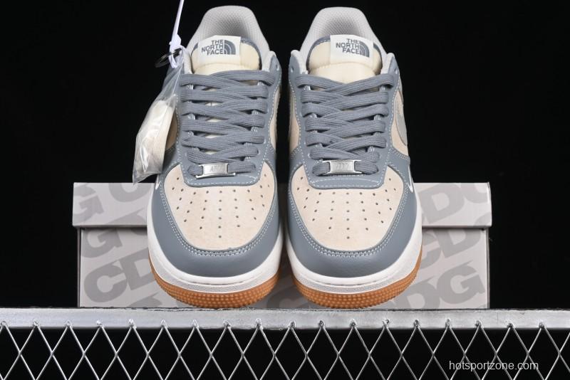 Nike Air Force 1 '07 Low The North Face Collaboration Light Blue Gum Sole Low-Top Casual Sneakers - DM6688-022