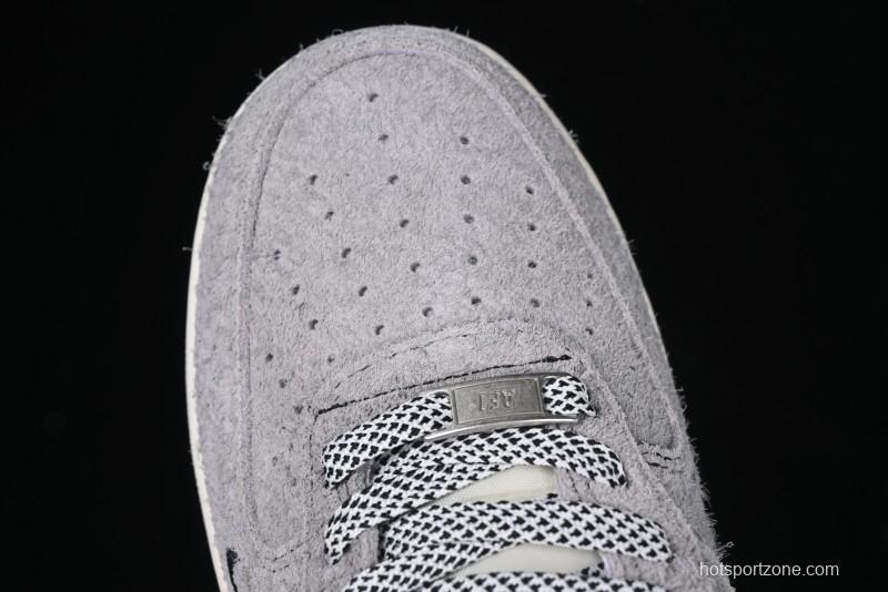 Nike Air Force 1 '07 Low Stussy Collaboration - Suede Grey Low-Top Casual Sneakers - SJ6698-018
