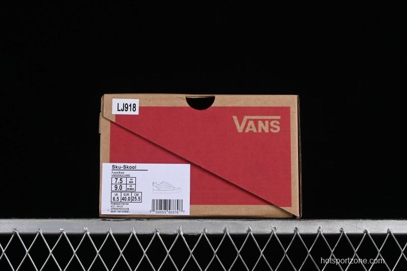 Vans Classics Knu Skool Black Purple Slip-On Shoes - VN0009QCSWE