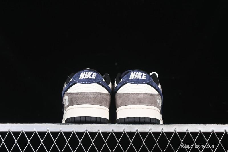 Nike SB Dunk Low The North Face Collaboration - Mysterious Grey Anniversary Edition Customized Low-Top Casual Skate Shoes - XS1086-006