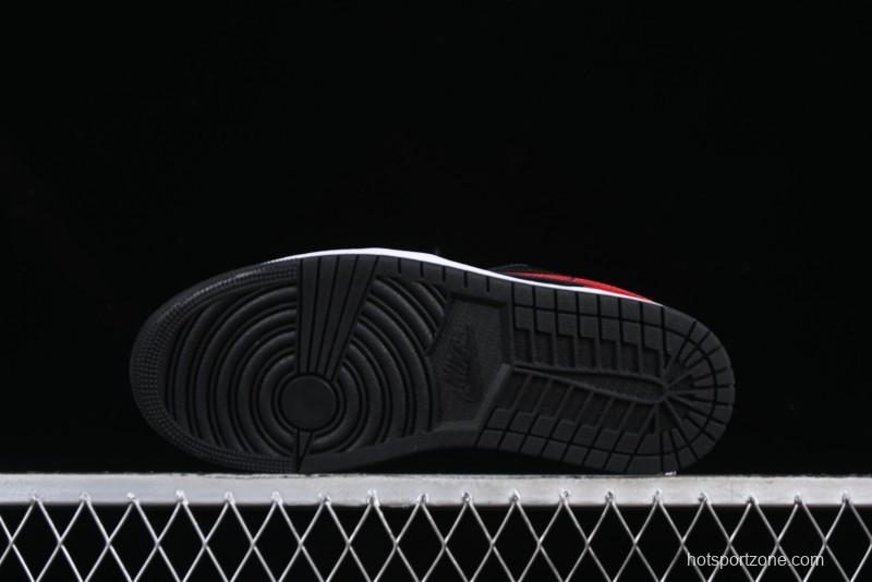 Nike Air Jordan 1 Low AJ1 Red Black Low Top Casual Sneakers - 553558-067