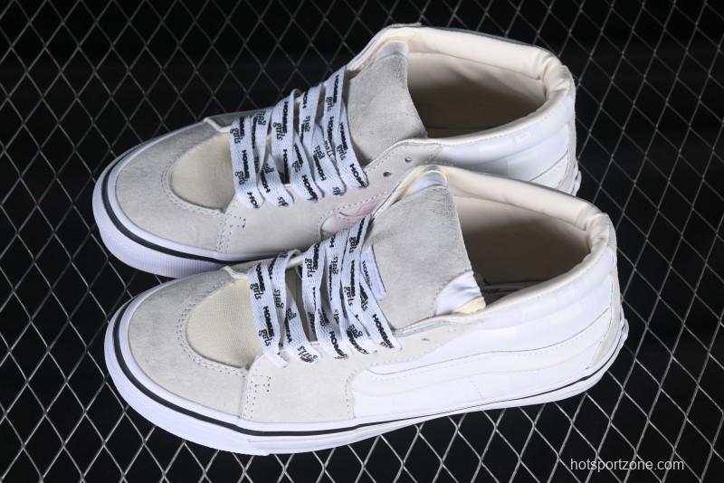 Vans HommeGirls x Sk8-Mid Fashion Casual Mid-Top Suede Skate Shoes with Bold Side Stripes - VN000NBN2VZ