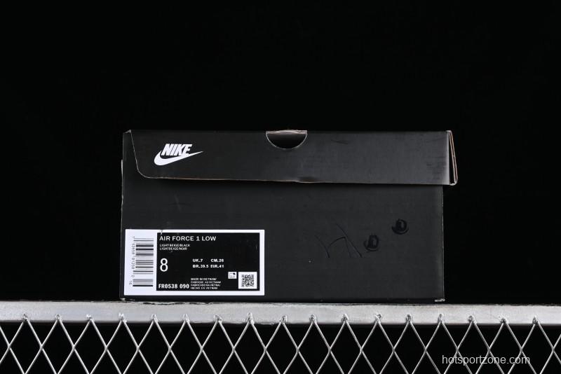 Balenciaga x Nike Air Force 1 '07 Low Triple Swoosh Beige Black Casual Shoes - FR0538-090